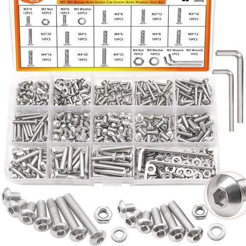 Vista 22 de Taiss 10 piezas de tornillos de cabeza hexagonal de 5/16-18x1, pernos para muebles, tornillos para muebles de acero inoxidable 304, pernos de 1/4
