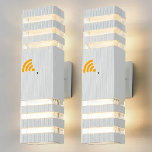 Vista 11 de Iluminación al Aire Libre de Anochecer al Amanecer, Lámpara de Pared para Porche, Lámparas de Pared al Aire Libre para Patio, Impermeable, Lámpara