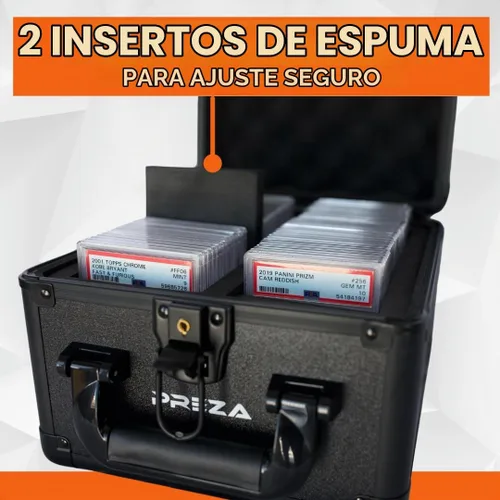 Vista 4 de PREZA Caja de almacenamiento para tarjetas graduadas, estuche de exhibición de tarjetas deportivas premium para tarjetas deportivas graduadas