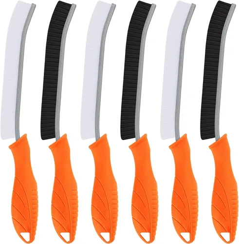 Vista 8 de Cepillo de inodoro, 2 piezas de cepillo de limpieza de baño, cepillo para fregar huecos con orificio para colgar, cepillo multifuncional de limpieza