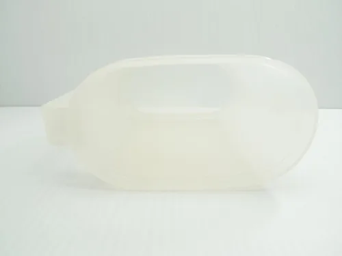 Vista 6 de Tupperware Vintage Slim Line - Jarra transparente para refrigerador de 1 cuarto de galón con tapa azul