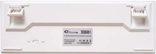 Vista 7 de Akko Teclado mecánico para juegos azul sobre blanco 3068B Plus intercambiable en caliente con teclas PBT, 2.4G inalámbricoBluetoothcable 65% 68