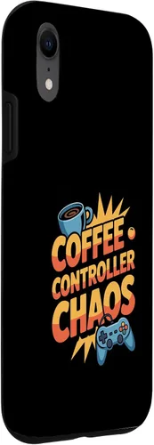 Vista 3 de Coffee Controller and Chaos Gamer Parents Mom and Dad Case for iPhone XR