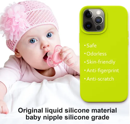 Vista 2 de Vooii Funda compatible con iPhone 12/12 Pro, silicona líquida de grado de piel de bebé, cuerpo completo, carcasa protectora delgada con bordes