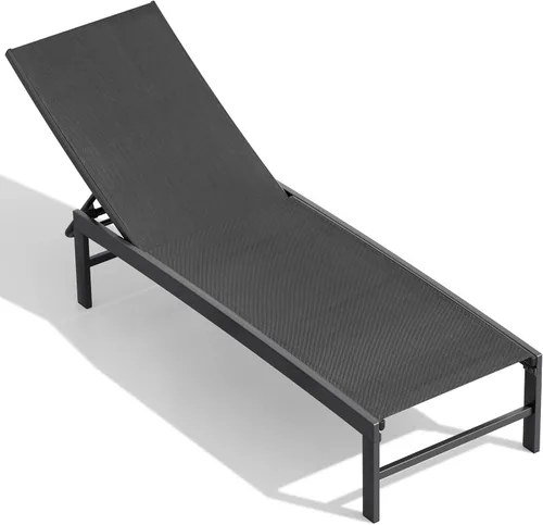 Vista 12 de Chaise Lounge Outdoor Pool Lounge Juego de 2 sillas de bronceado (beige)