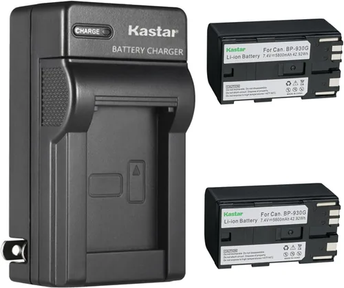 Vista 7 de Kastar Paquete de 4 baterías BP-930G y cargador de pared CA de repuesto para Canon ES8000V ES8100V ES8200V ES8400V ES8600 GL1 GL-1 DM-GL1 GL2 GL-2