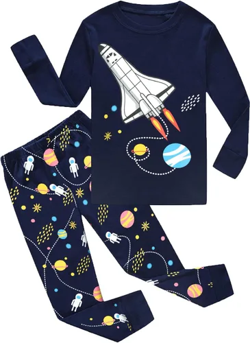Vista 83 de Little Hand Pijamas para niños pequeños, Monster Truck 100% algodón, dinosaurio para niños, 2 piezas, ropa de dormir, conjuntos de ropa de dormir