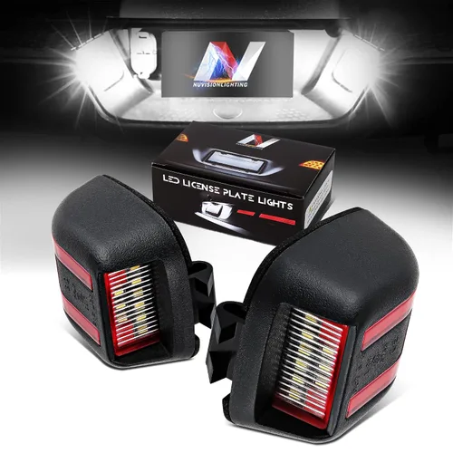 Vista 24 de Par de luces LED para placa de matrícula Compatible con 99-03 Protégé / 02-03 Protege5 / 99-05 Miata MX-5, YL8Z13550AA NC1051270BL, NVL-LPL-009