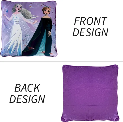 Vista 3 de Franco Funda de almohada decorativa suave para niños, 15 x 15 pulgadas, Frozen 2 de Disney