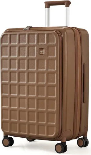 Vista 17 de Equipaje con Apertura Superior Tipo Waffle, Queso Amarillo, Maleta de mano de 20 pulg., Moderno