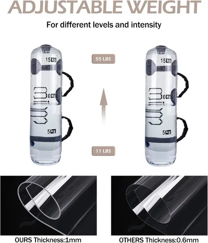 Vista 6 de Bolsa de Pesos de Agua Aqua, Alternativa de Bolsa de Arena para Entrenamiento de Fuerza Bolsa de Arena para Entrenamiento de Fuerza Equipo