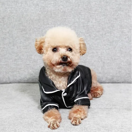 Vista 3 de Dog Pajamas Soft Silk Shirts Loungewear Puppy Pajamas Pet Clothes Comfortable Breathable French Bulldog Yorkie Shih Tzu Pjs Outfit