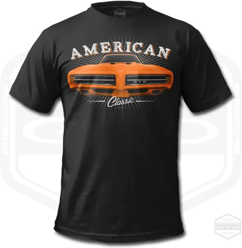 Vista 6 de 1969 GTO Tribute - Camiseta para hombre, color negro, idea de regalo para fanáticos del coche americano S-6XL Fabricado en Estados Unidos