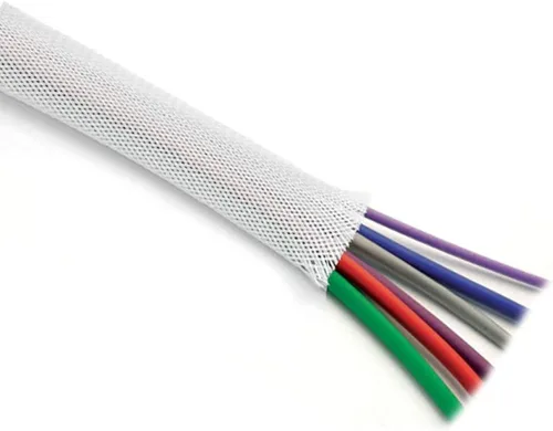 Vista 8 de Bettomshin 1 funda de organización de cables de 3.28 pies (3.3 ft), protector de cable PET negro y rojo, protector de cable PET de 0.98 pulgadas
