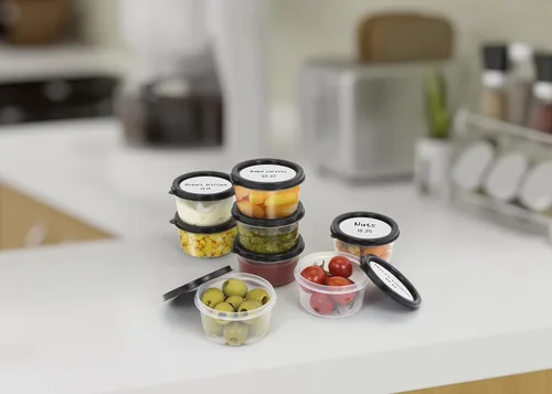 Vista 9 de ZENVY Paquete de 50 mini recipientes reutilizables de 2 onzas, incluye 50 recipientes de plástico de 2 onzas y tapas, para salsas, salsas, salsas