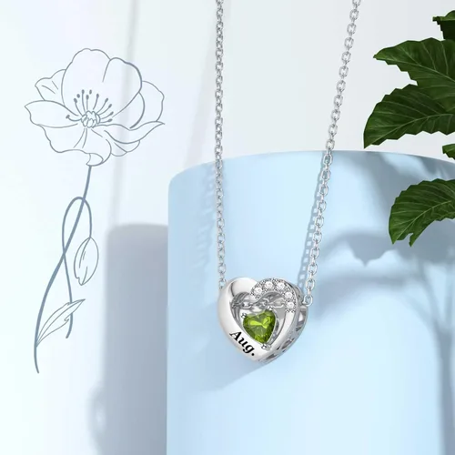 Vista 3 de SEVENWELL Birthstone Charms with Birth Month Flower Engraved Fit Charms Pandora Bracelet 925 Sterling Silver Beads Charms Happy Birthday for Women