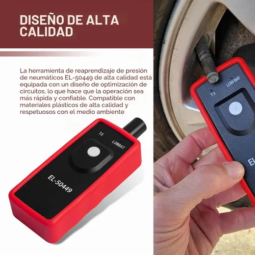 Vista 5 de TPMS Herramienta de reinicio de reinicio, herramienta de programación de sensor de presión de neumáticos, EL-50449 TPMS dispositivo de reinicio