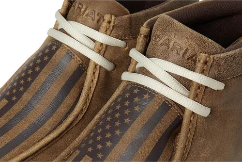 Vista 2 de ARIAT Spitfire - Camiseta para hombre Estampado de bandera americana/bombardero marrón