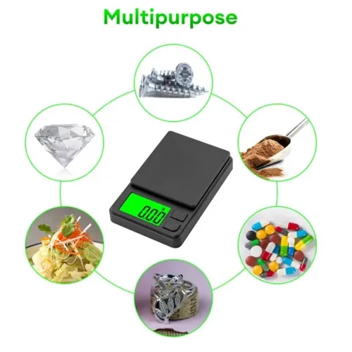 Vista 4 de Báscula de bolsillo de precisión de 35.27 oz x 0.00 oz, báscula digital de gramos, alimentos, joyas, onzas/granos con pantalla LCD retroiluminada