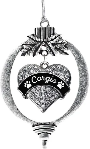 Vista 191 de Inspired Silver Adornos festivos de dije de corazón pave de plata con circonitas cúbicas