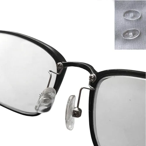 Vista 5 de 1 par de lentes de puente de nariz, lentes de repuesto de metal, piezas de repuesto, almohadillas de nariz, kits de reparación y destornillador