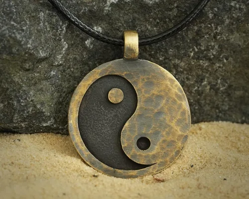 Vista 59 de Collar Yin Yang para hombre, joyería colgante de alta calidad de aspecto antiguo, regalos de Yin Yang, joyería vikinga para hombres