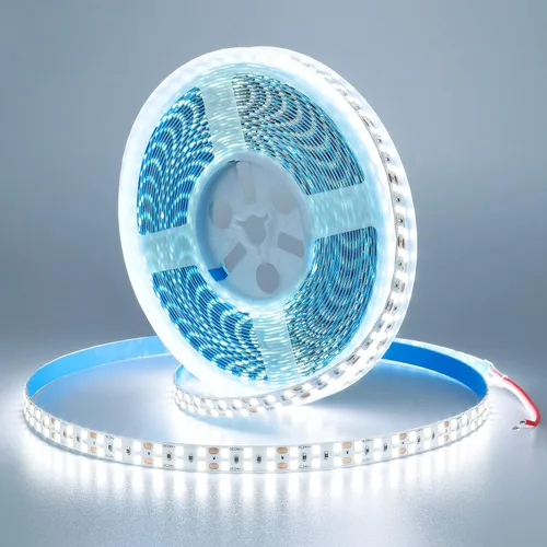 Vista 10 de Tira de luz LED de doble fila de 24 V, 32.8 pies, color blanco cálido, 3000 K, 2400 LED, 2835SMD, 160 W, alto brillo, 11000 lm, cinta flexible IP20