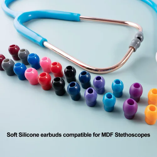 Vista 3 de Piezas de oreja de MDF, reemplazo de puntas de oreja de sellado suave compatibles con accesorios de estetoscopio MDF (negro)