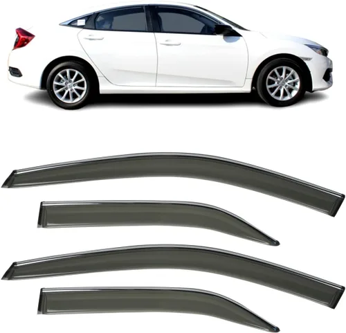 Vista 8 de 4 deflectores de ventana para Honda CRV CR-V 2007-2011, cromados