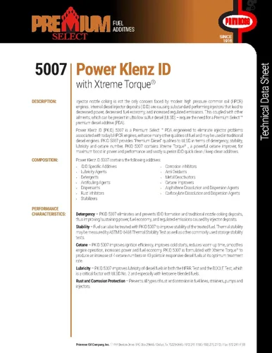 Vista 9 de PRIMROSE Power Klenz ID 5007 Premium Select - Aditivo para combustible diésel