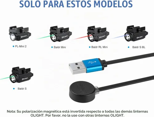 Vista 8 de OLIGHT Cable de carga magnético MCC S Negro