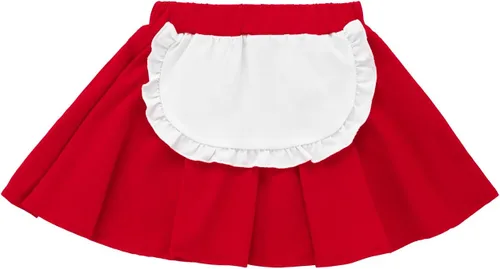 Vista 4 de Yruiz Baby Girls' Little Red Riding Hood Cosplay 3PCS Halloween Christmas Skirt Set with Cloak