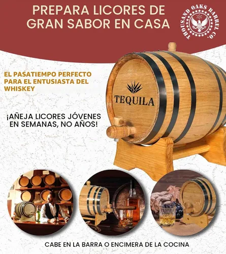Vista 2 de Dispensador del barril del envejecimiento del tequila de 1 litro, mini