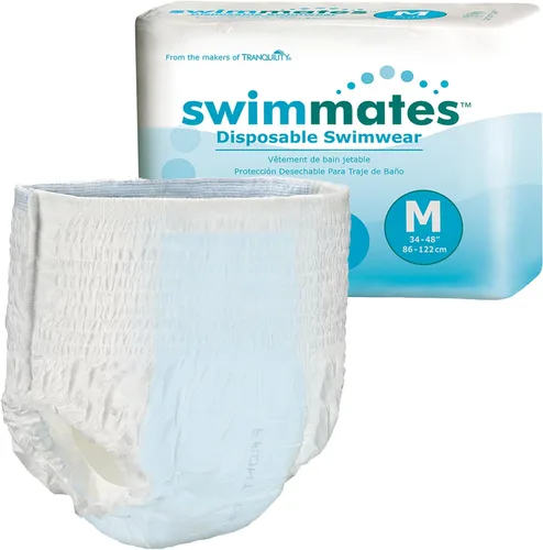 Vista 7 de Swimmates, Braguitas de natación para adultos, con tiras laterales desmontables, unisex, desechables, talla XL para jóvenes