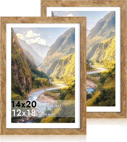 Vista 29 de iRahmen - Juego de 2 marcos de fotos de 4 x 6, marco de madera negro con cristal de alta definición, para mostrar fotografías de 3.5 x 5
