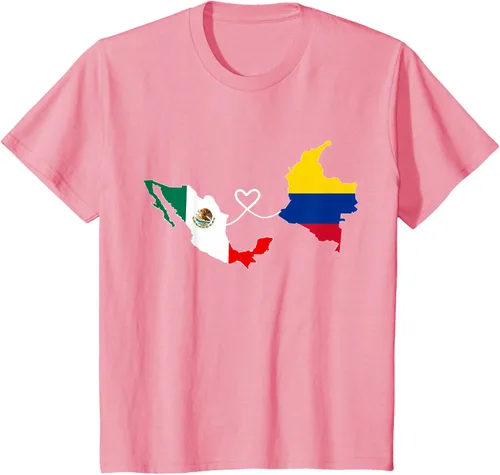 Vista 57 de Camiseta Half Colombian Half Mexican Flag Map DNA Mexico Colombia