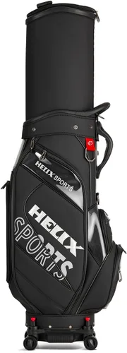 Vista 4 de HELIX Bolsa de golf con ruedas, bolsa de golf retráctil para viajes, cubierta duradera para viajes de golf