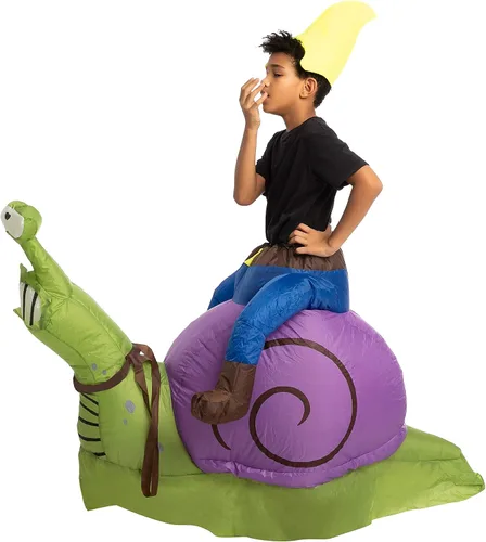 Vista 2 de Spooktacular Creations Disfraz inflable de Halloween, paseo de gnomo, un paseo de caracol en disfraz inflable