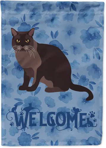 Vista 132 de Caroline's Treasures CK5005GF Bandera de bienvenida de gato abisinio para buzón, bandera decorativa para patio exterior, obras de arte de patio