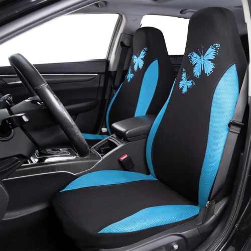 Vista 3 de Flying Banner - Juego completo de fundas para asiento de automóvil Butterfly, estilo universal de moda para mujer, para banco trasero (divisible)