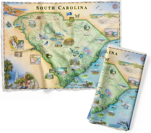 Vista 25 de Xplorer Maps 1000 Islands Map - Toalla decorativa de harina para cocina, 100% algodón, 18 x 24 pulgadas
