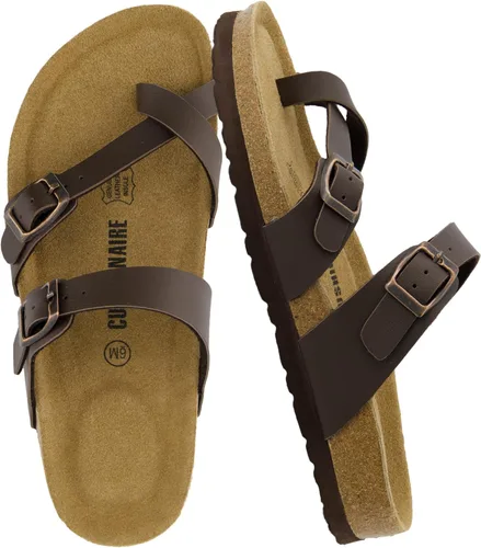 Vista 26 de CUSHIONAIRE Luna - Sandalias con plantilla de corcho para mujer con correas Negro