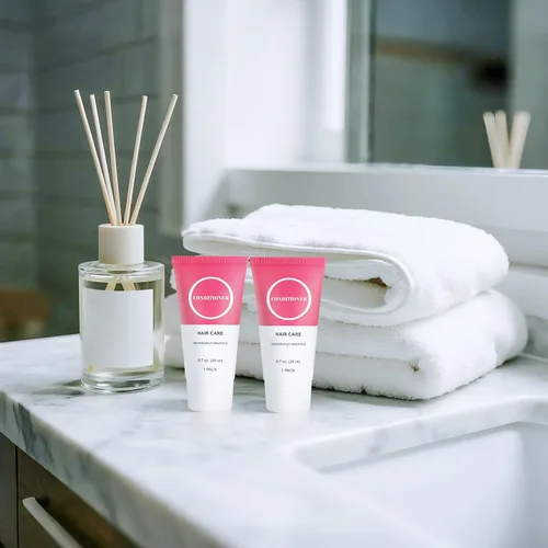 Vista 3 de Acondicionador de tamaño de viaje a granel envuelto individualmente, mini muestra de cabello, acondicionador de prueba para hombres y mujeres
