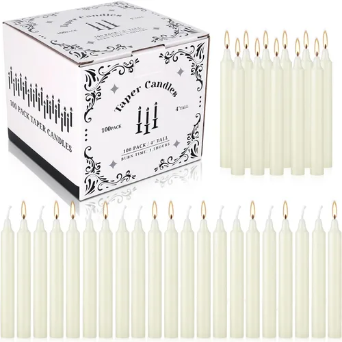 Vista 12 de Juego de 20 velas de pilar negras de 2 pulgadas de ancho x 4 pulgadas de alto, decoración elegante para el hogar, eventos y celebraciones, acabado