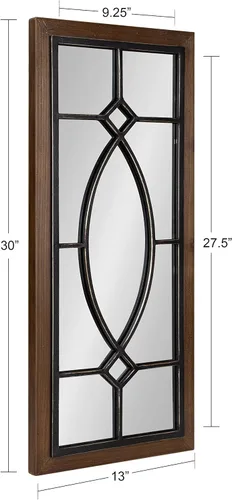 Vista 4 de Kate and Laurel Bakersfield Wood Framed Mirror