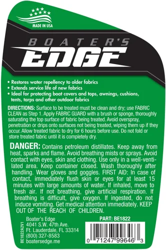 Vista 2 de BOATER'S EDGE Protector de tela - Impermeabilizante y protector de tela - 32 oz (BE1822), verde