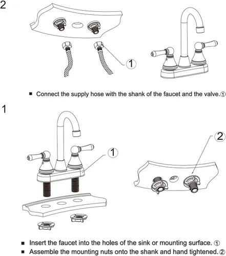 Vista 7 de Grifo para RV de Níquel Cepillado - Grifos de Lavabo de Baño No Metálicos para RVs, Quintas Ruedas, Autocaravanas, Remolques de Viaje