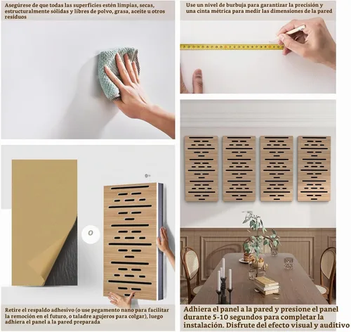 Vista 5 de ArtVivid Paquete de 4 paneles de pared acústicos, paneles de espuma insonorizados para pared
