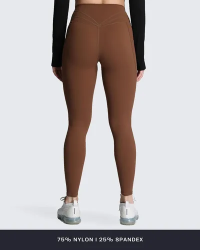 Vista 143 de Aoxjox Trinity - Pantalones de yoga de cintura alta con bolsillos para mujer, control de abdomen, cintura cruzada, leggings de entrenamiento suaves