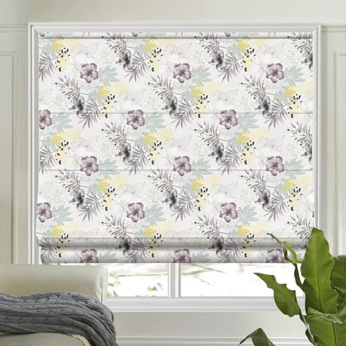 Vista 14 de LETAU Persianas romanas opacas sin cordón, sin cordón, hechas a pedido, con forro de flores, persianas para ventanas, puertas, puertas francesas